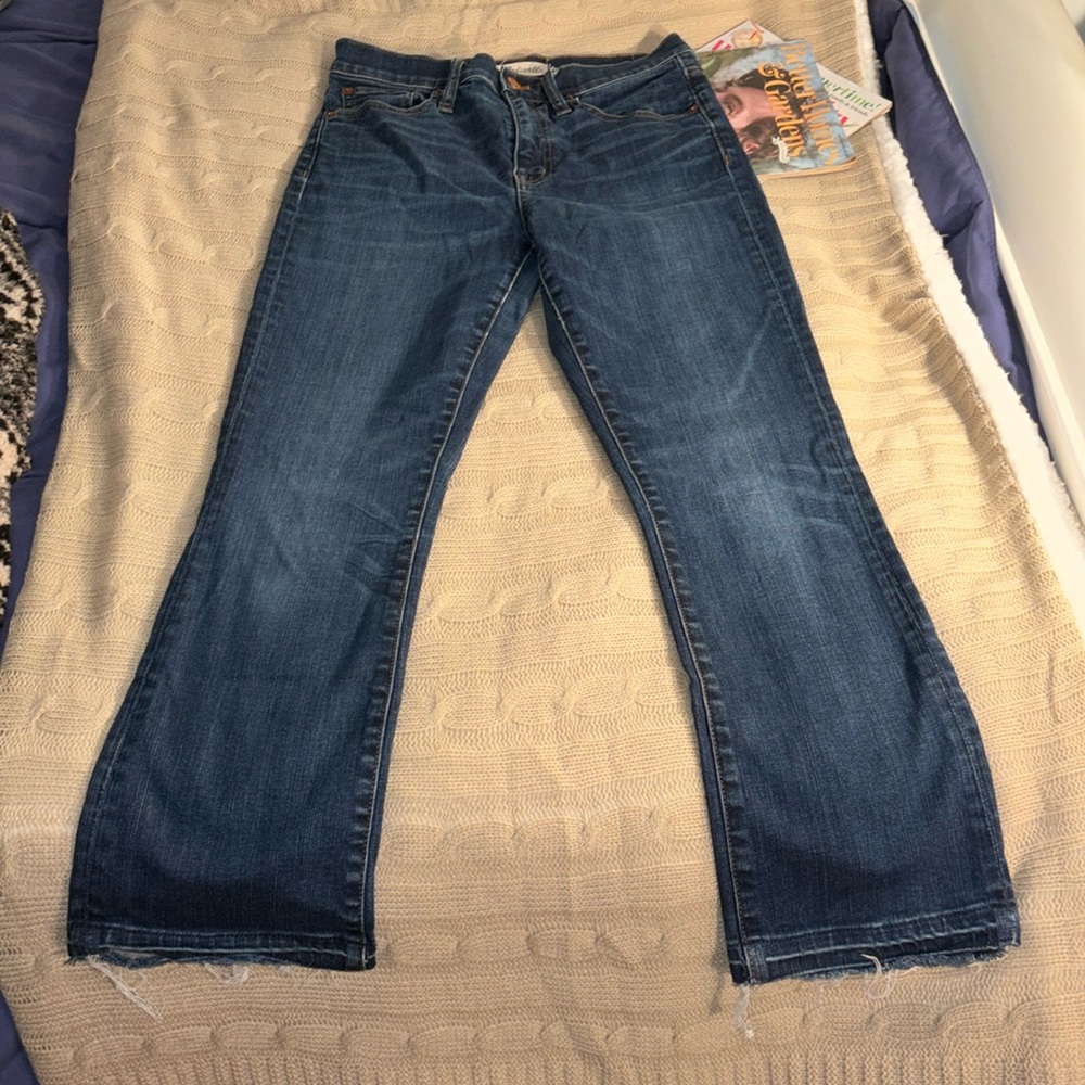 Madewell Cali-Denim Boot Raw-Edge High-Rise Bootcut Jeans- size 26